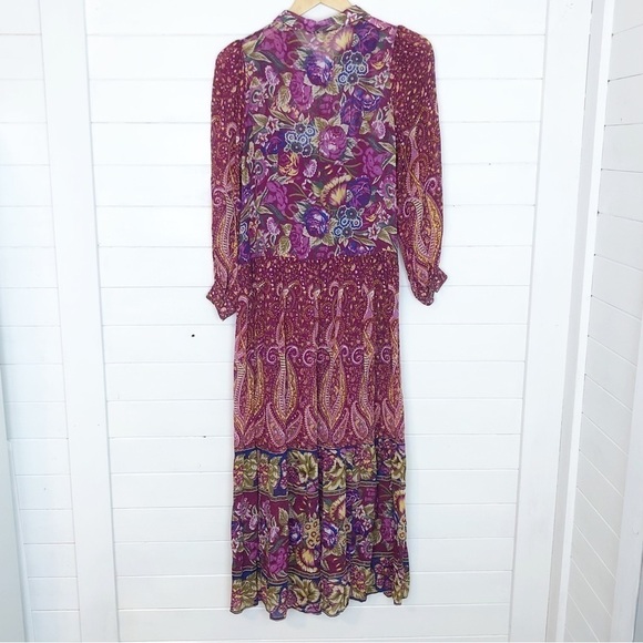 Anthropologie Nikole Maxi Shirtdress in Purple Motif - Picture 4 of 9